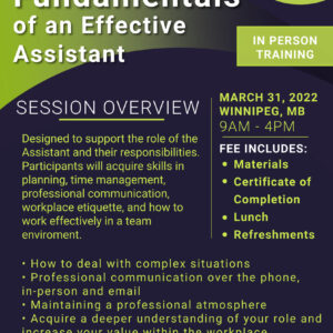 Fundamentals of an Effective Assistant - In Person